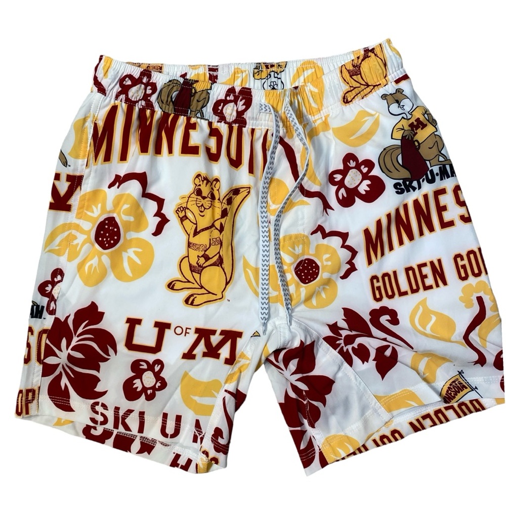 Wes and Willy UMN Golden Gophers Men's MNX Vault Tech Swim Trunk NWT size L